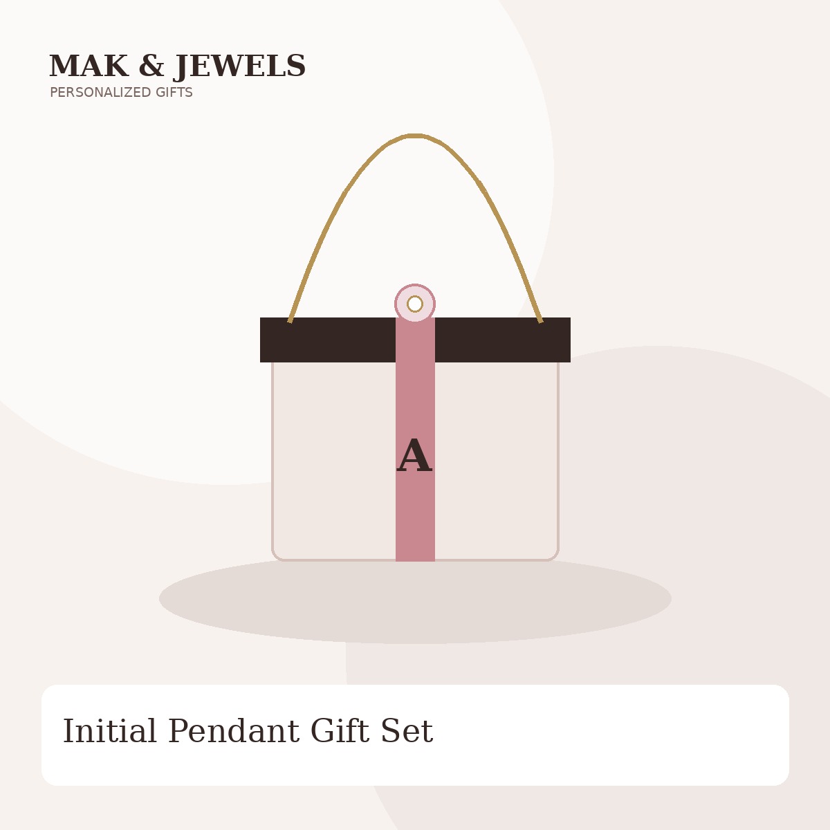 Initial Pendant Gift Set