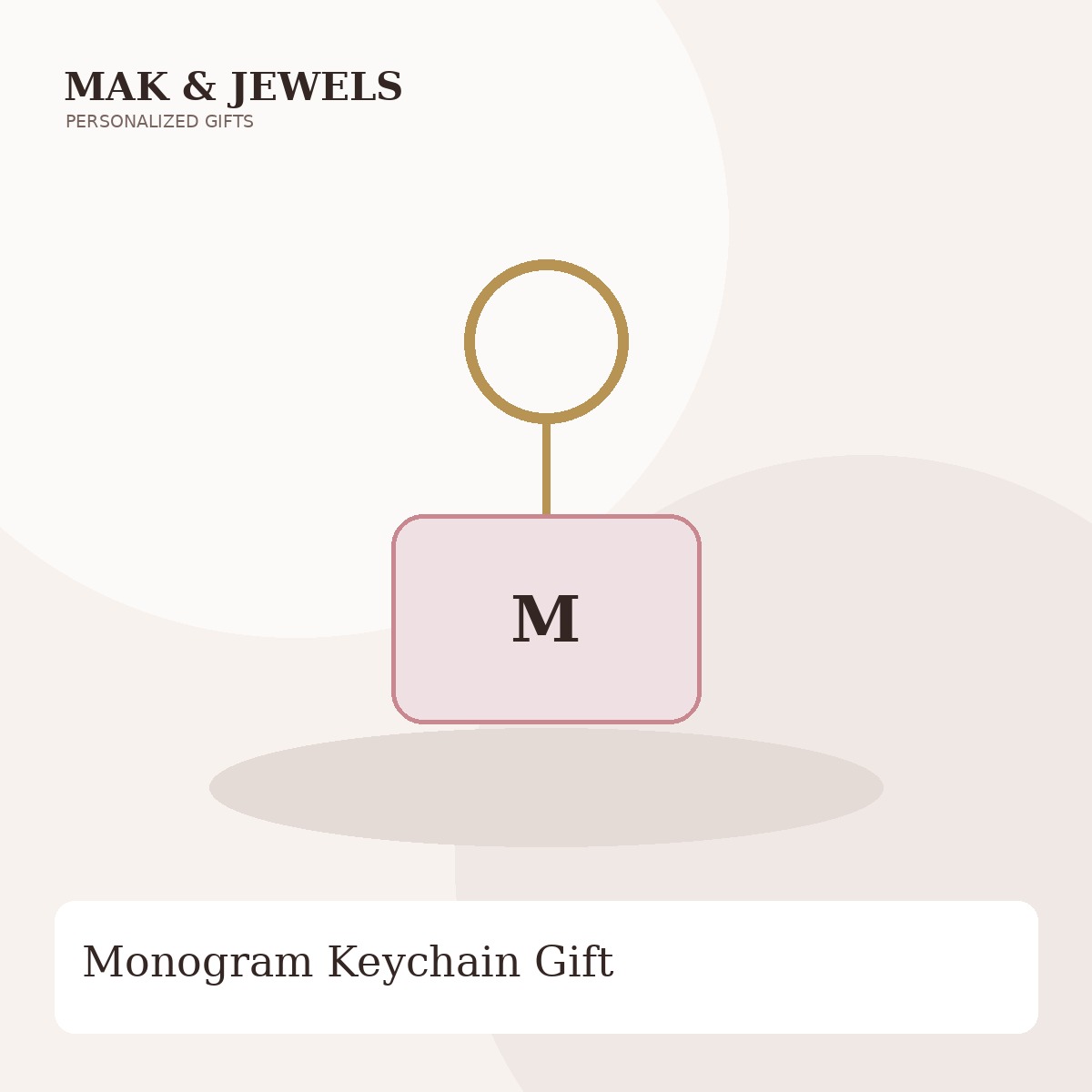 Monogram Keychain Gift