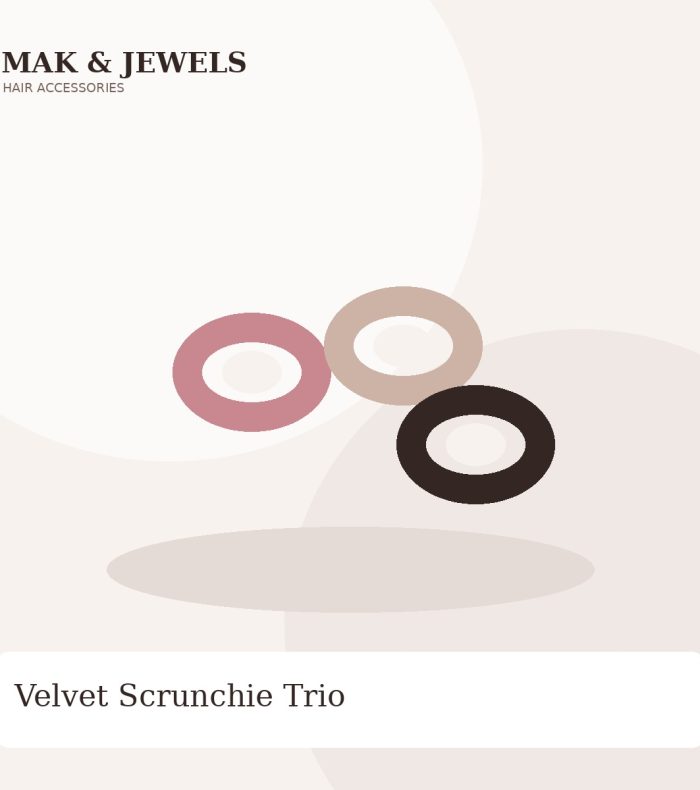 Velvet Scrunchie Trio